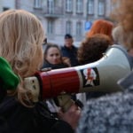 Stanisław Michalkiewicz w Poznaniu - protesty