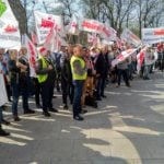 Solidarność protestowała przed Urzędem Wojewódzkim w Poznaniu