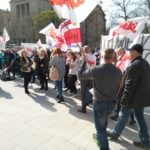 Solidarność protestowała przed Urzędem Wojewódzkim w Poznaniu