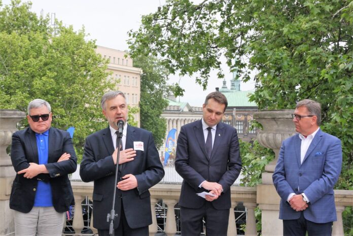 Michał Merczyński, Marek Woźniak, Mariusz Wiśniewski i Jan Grabkowski fot. UM