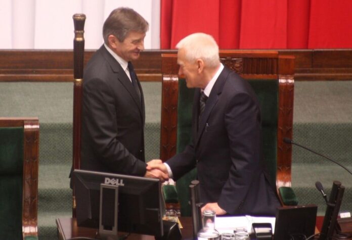 Kornel Morawiecki i Marek Kuchciński fot. Piotr Drabik