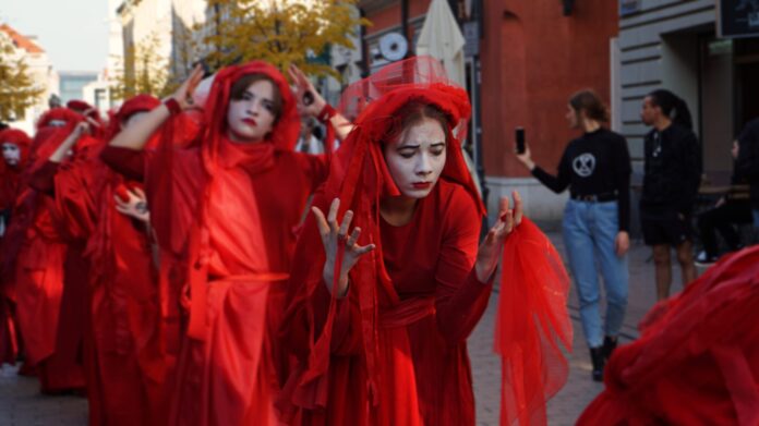 Extinction Rebellion - zdjęcie jednego z wydarzeń ruchu fot. mat. pras.