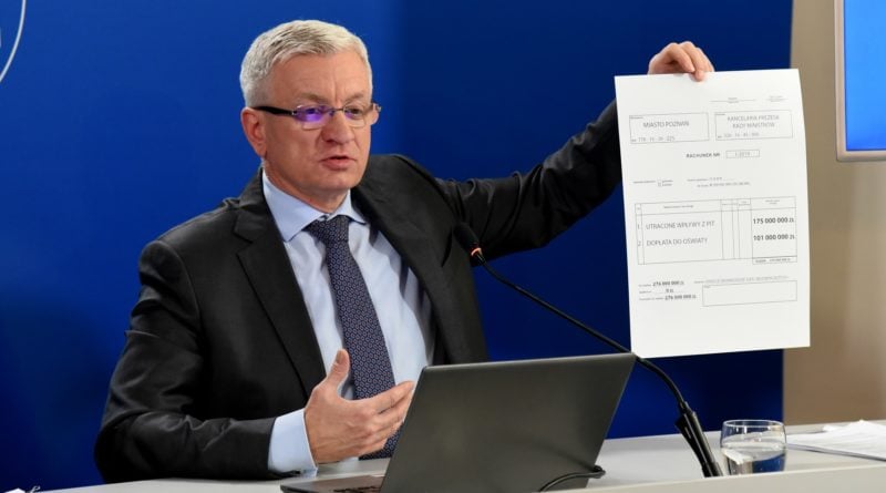 Jacek Jaśkowiak wystawia rachunek rządowi fot. UMP