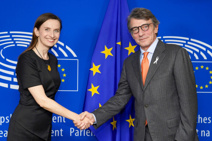 Sylwia Spurek i David Sassoli fot. mat. pras.