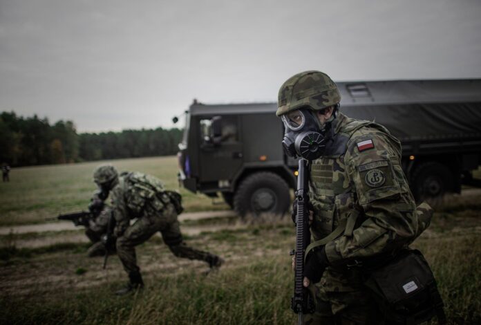 22.10.2019 - Nadarzyce 12WBOT 124BLP Cwiczenie / Wspoldzialanie Wojska Operacyjne /16 Jarocinski Batalion Remontu Lotnisk Fot. DWOT