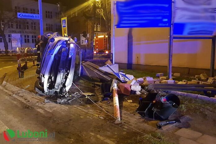 wypadek fot. OSP Luboń