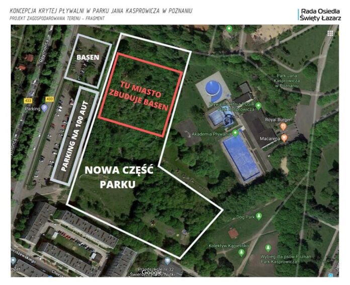 Basen w parku Kasprowicza fot. ROŚŁ
