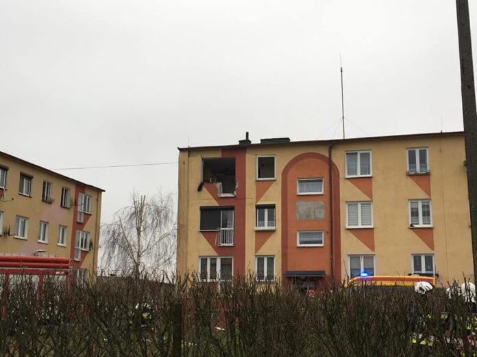Wybuch gazu Kruchowo 2 fot. OSP Gębice