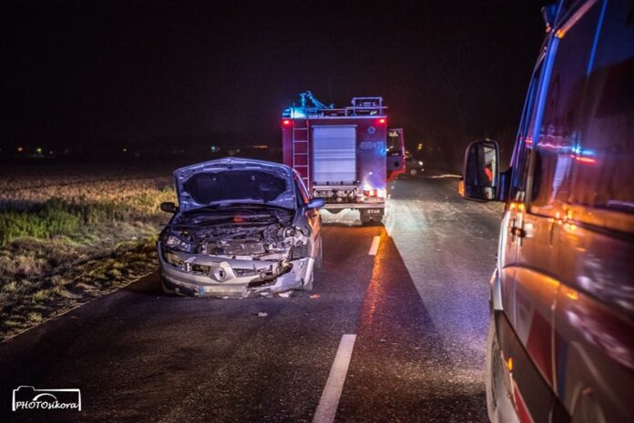 wypadek fot. OSP Koźmin Wlkp.