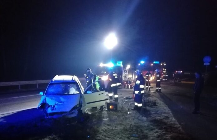 Wypadek fot. OSP Skoki