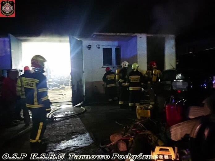 pożar fot. OSP Tarnowo Podgórne