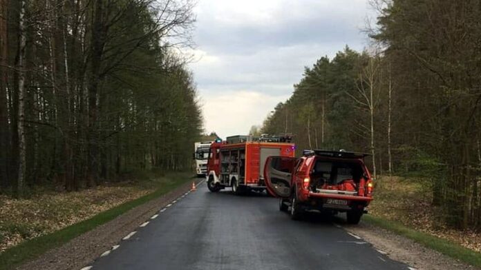 wypadek Złotów fot. OSP Zakrzewo