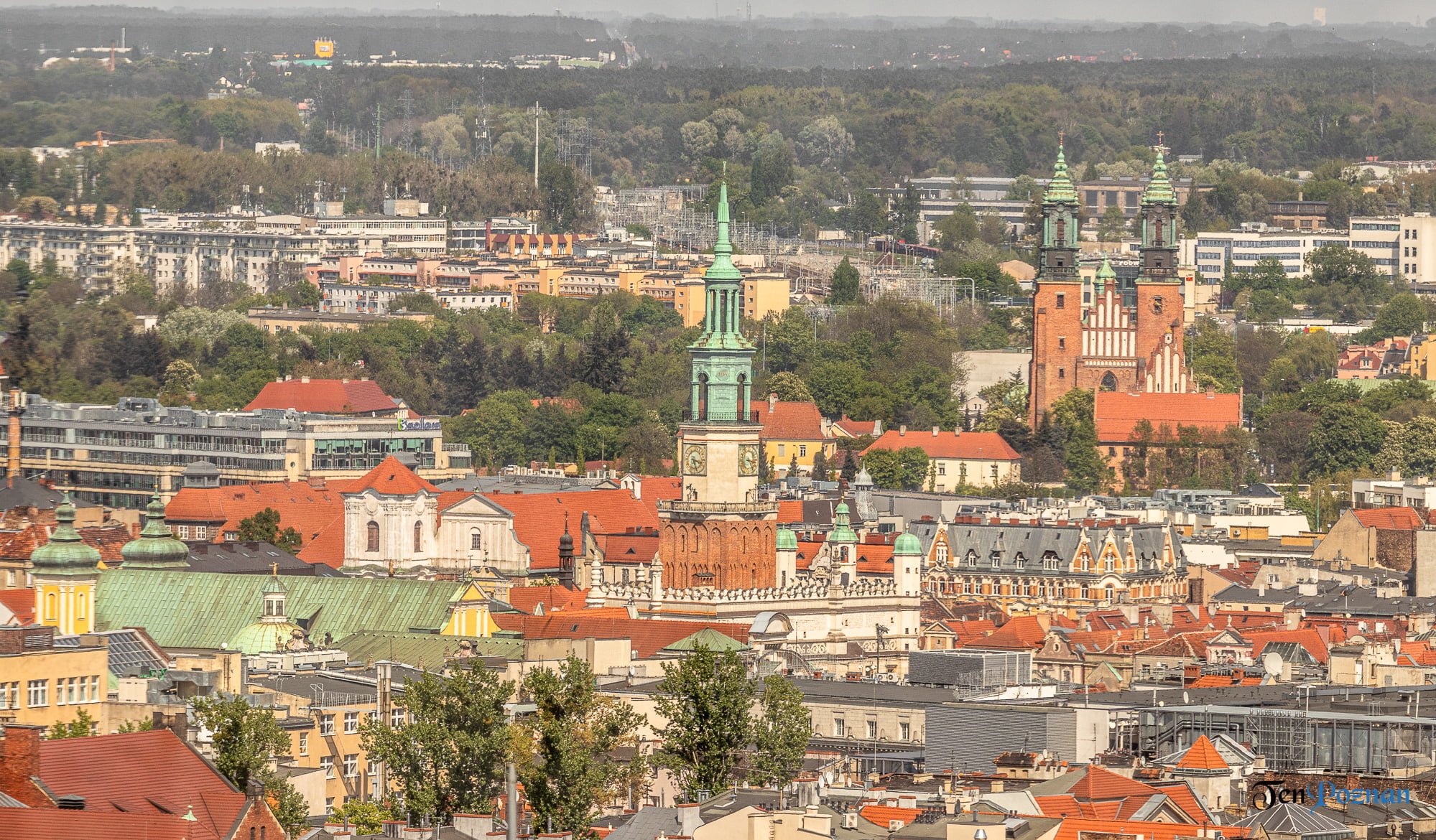 Poznań Stare Miasto Ratusz katedra panorama