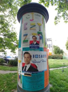 Poznań: Plakaty Krzysztofa Bosaka znowu wiszą nielegalnie!