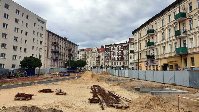 rynek Łazarski, budowa fot. UMP