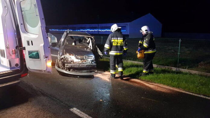 wypadek fot. OSP Duszniki