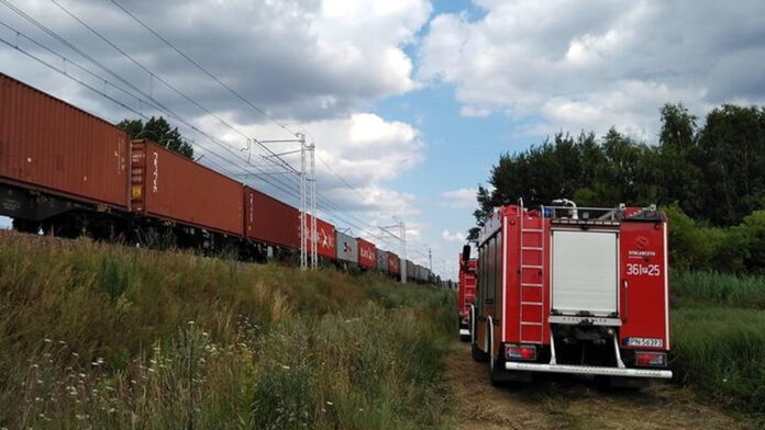pożar hamulców fot. OSP Golina