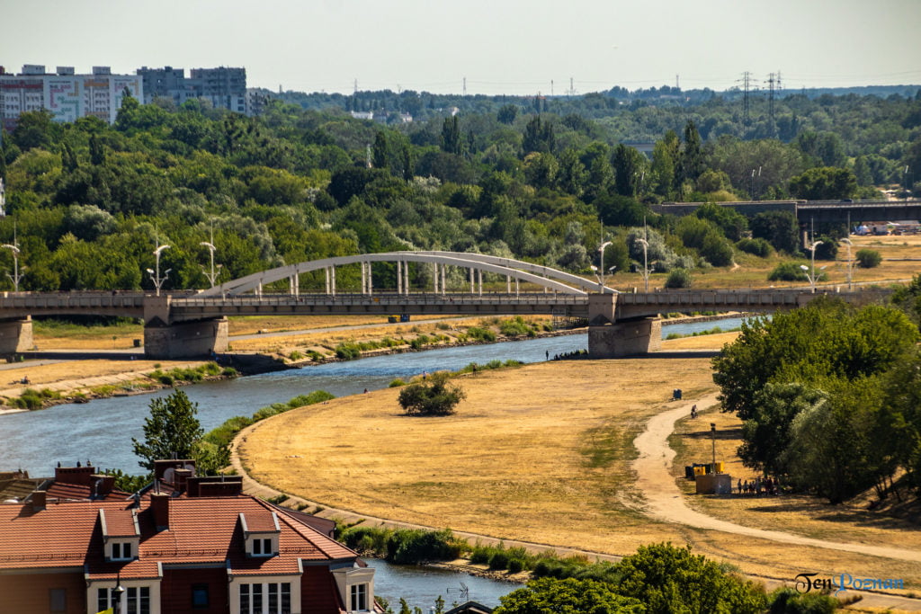 Poznań z wieży Katedry 2019 fot. Sławek Wąchała widok na most rocha panorama