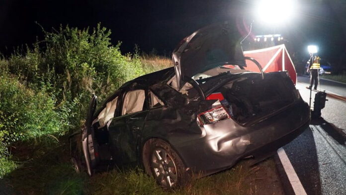 wypadek fot. OSP Kobyla Góra