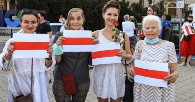 demonstracja Solidarni z Białorusią fot. S. Wąchała