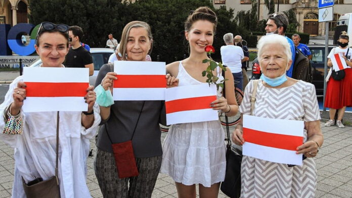 demonstracja Solidarni z Białorusią fot. S. Wąchała