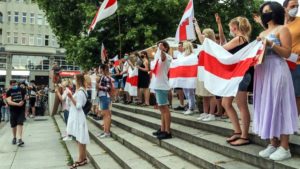 Poznań: Demonstranci żądali wolności dla Białorusi