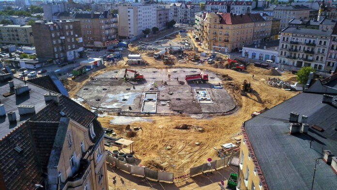 Rynek Łazarski budowa fot. UMP