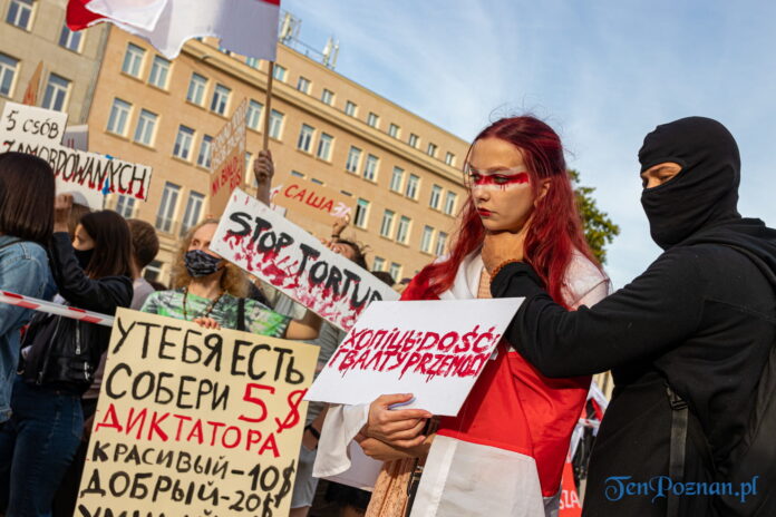 TAK dla wolności, NIE dla tortur Białoruś fot. Sławek Wąchała