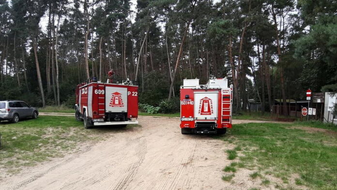 wypadek w jeziorze fot. OSP KSRG Dolsk