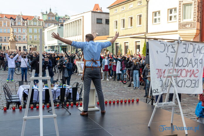 Gastronomia protest Poznań fot. Sławek Wąchała