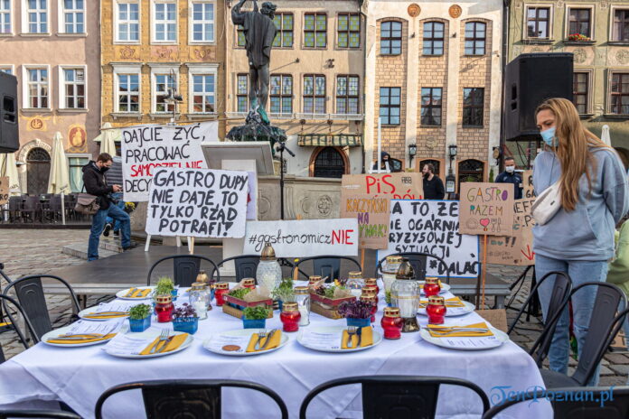 Gastronomia protest Poznań fot. Sławek Wąchała