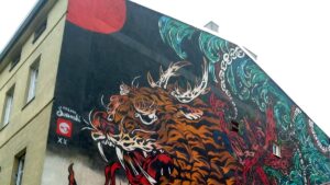 mural, tygrys, Kraszewskiego