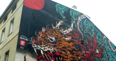 mural, tygrys, Kraszewskiego