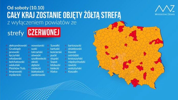strefy czerwona i żółta fot. Ministerstwo Zdrowia