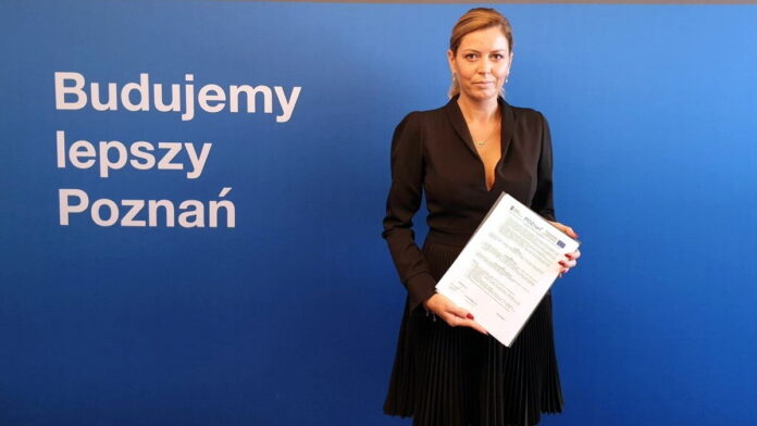 zbiornik retencyjny Kiekrz, podpisanie umowy fot. PIM