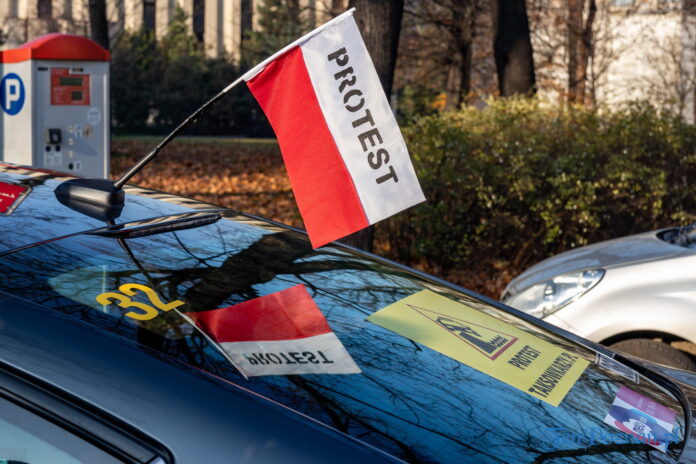 Protest TAXI Poznań fot. Sławek Wąchała