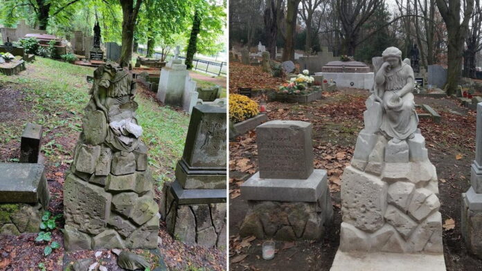 Odrestaurowano zabytkowe nagrobki na Cytadeli. fot. M. Piątek, A. Suwart