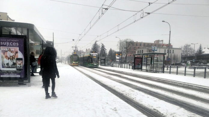 nieodśnieżone przystanki fot. K. Adamska