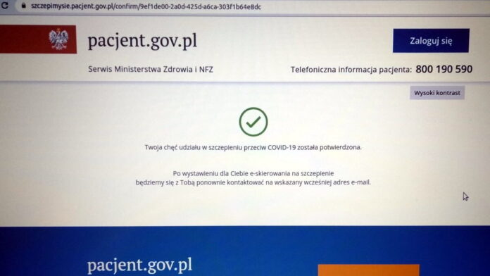 rejestracja na szczepienia