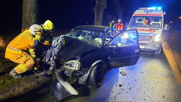 wypadek fot. OSP Strykowo