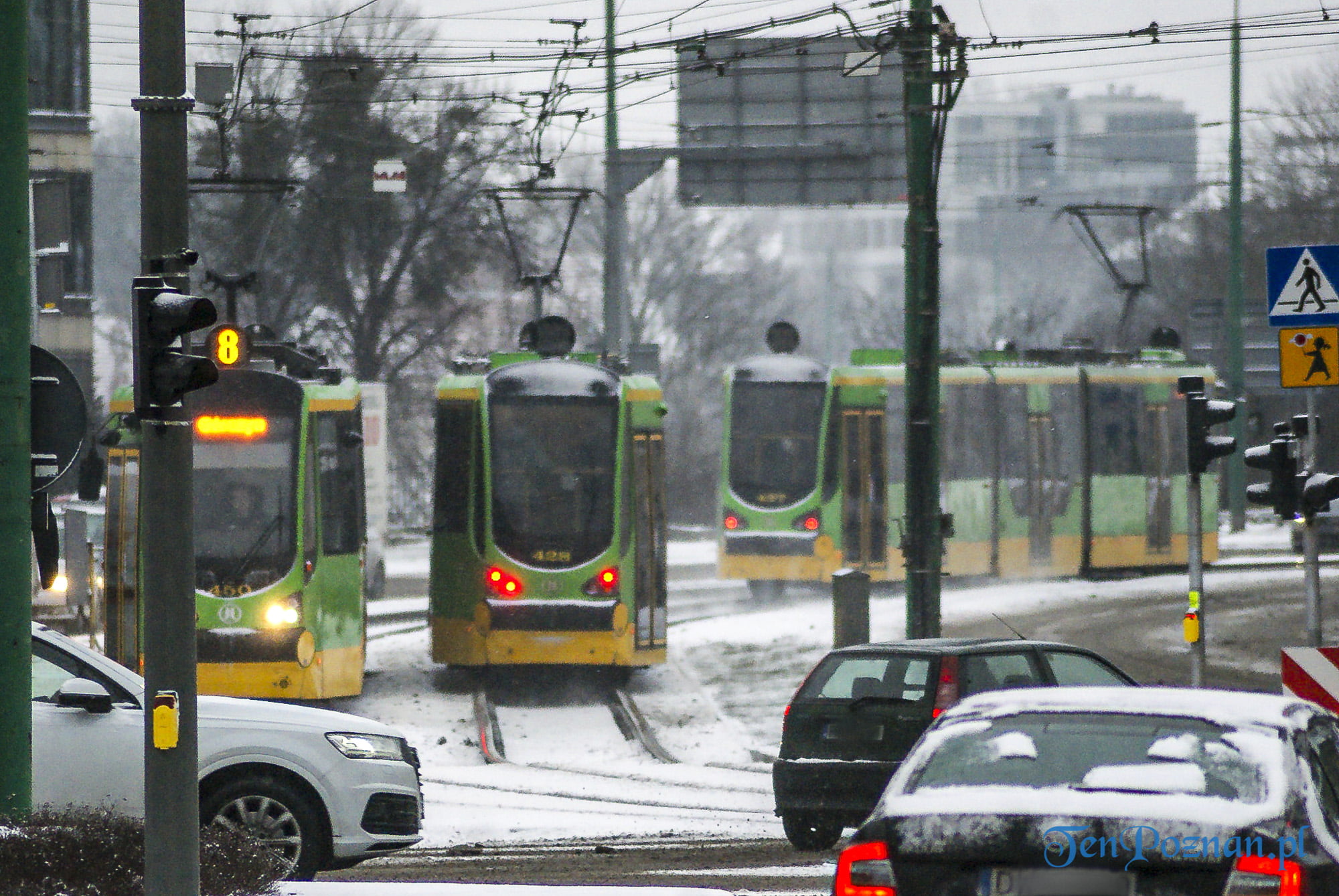 Zima tramwaj śnieg Poznań fot. Sławek Wąchała