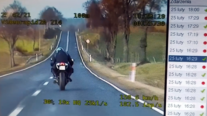 motocyklista z Leszna fot policja