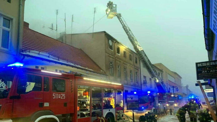 pożar Nowy Tomyśl fot. OSP KSRG Boruja Kościelna