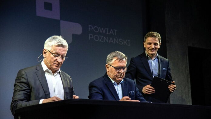Jacek Jaśkowiak, Jan Grabkowski, Przemysław Kieliszewski fot. UMP