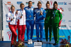 Mistrzostwa Europy w Kajakarstwie Katarzyna Kołodziejczak i Dominika Putto srebro K2 - 200m - Malta Poznań 2021 fot. Sławek Wąchała