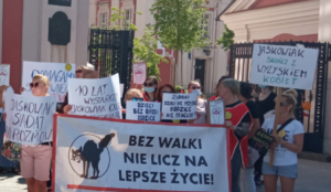 protest pracownic żłobków fot. L. Łada