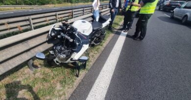 wypadek, motocyklista fot. policja