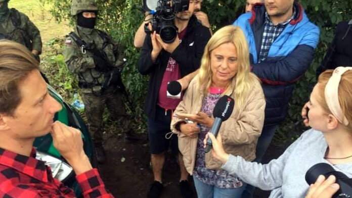 Katarzyna Kretkowska na granicy fot. K. Kretkowska FB