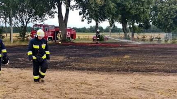pożar pola fot. OSP Wysoka