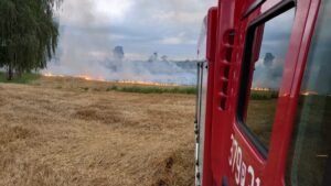 pożar w Spławiu fot. OSP KSRG Golina